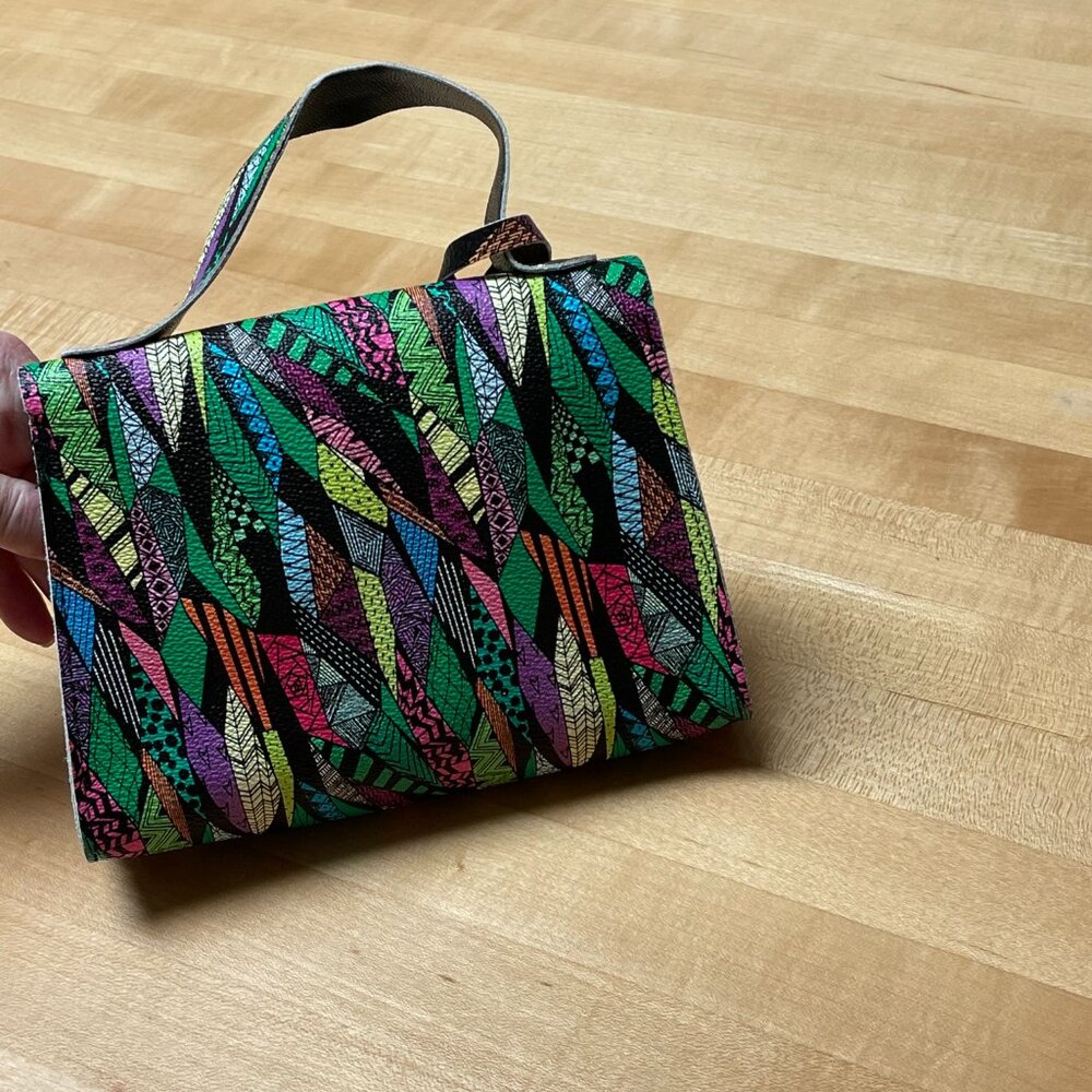 Vinyl Colorful Purse Mini EUC - Picture 3 of 8